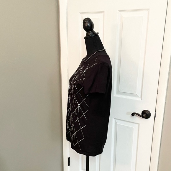 INC Crystal Design Top🖤NWOT🖤 - Picture 5 of 7